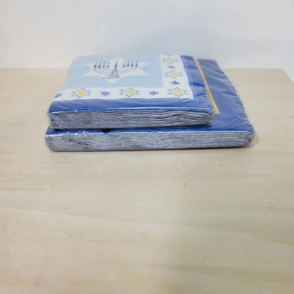 Hanukkah Lights Party Creations Napkins - Menorah Star of David - 2 Packs‎